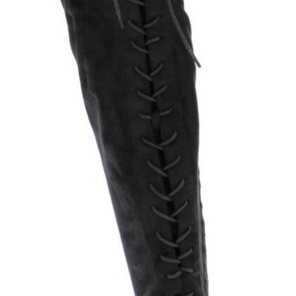 Shoes - Rear Lace Up Over the Knee Boot